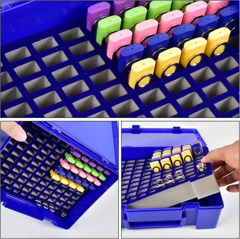 FULLCASE Flash Drive Case USB Memory Stick SD Card Storage Organizer- Holds 134pcs Thumb Drive Electronic Accessories Holder for Sandisk/for Samsung/for Inland/for PNY/for Netac (Blue) - Image 4